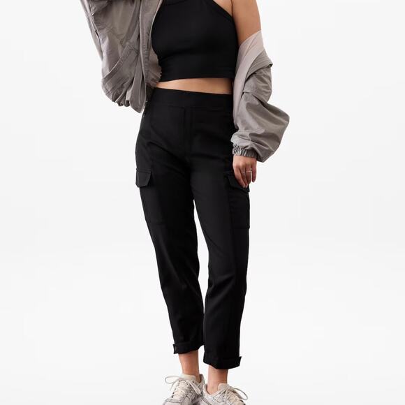 ATHLETA Endless High Rise Cargo Pant Black 0 - Picture 1 of 13